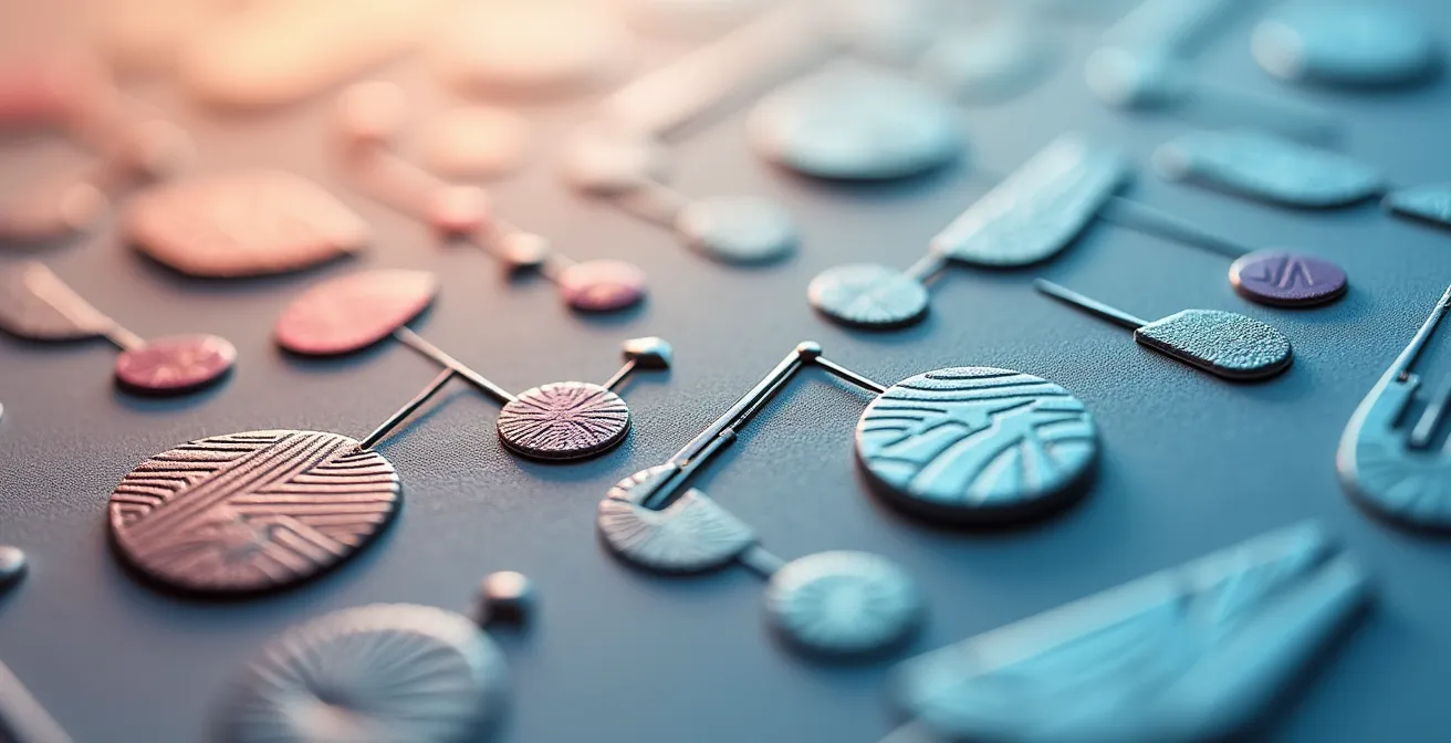 Interface de création d'email de suivi avec éléments de personnalisation et identité visuelle