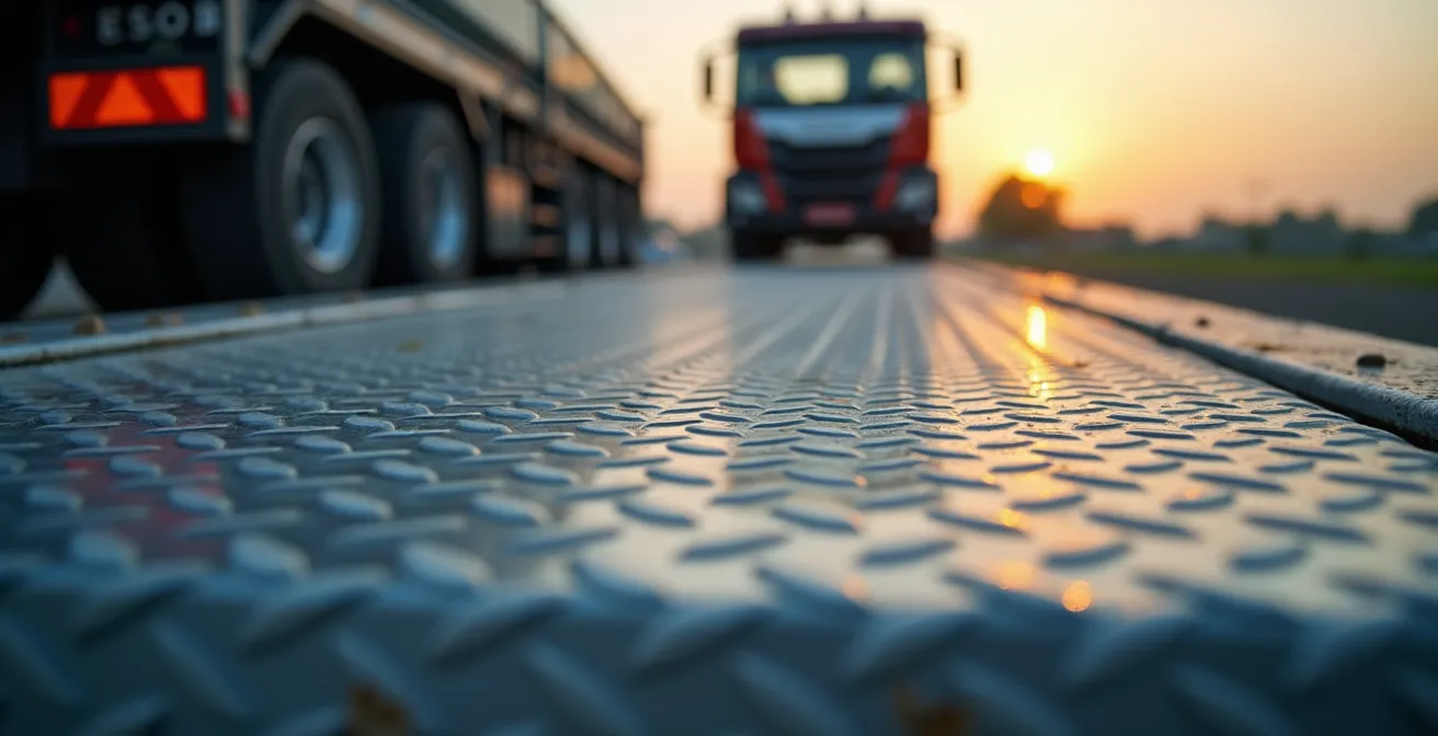 Comparaison visuelle entre plateau surbaissé et extra-surbaissé avec machine industrielle